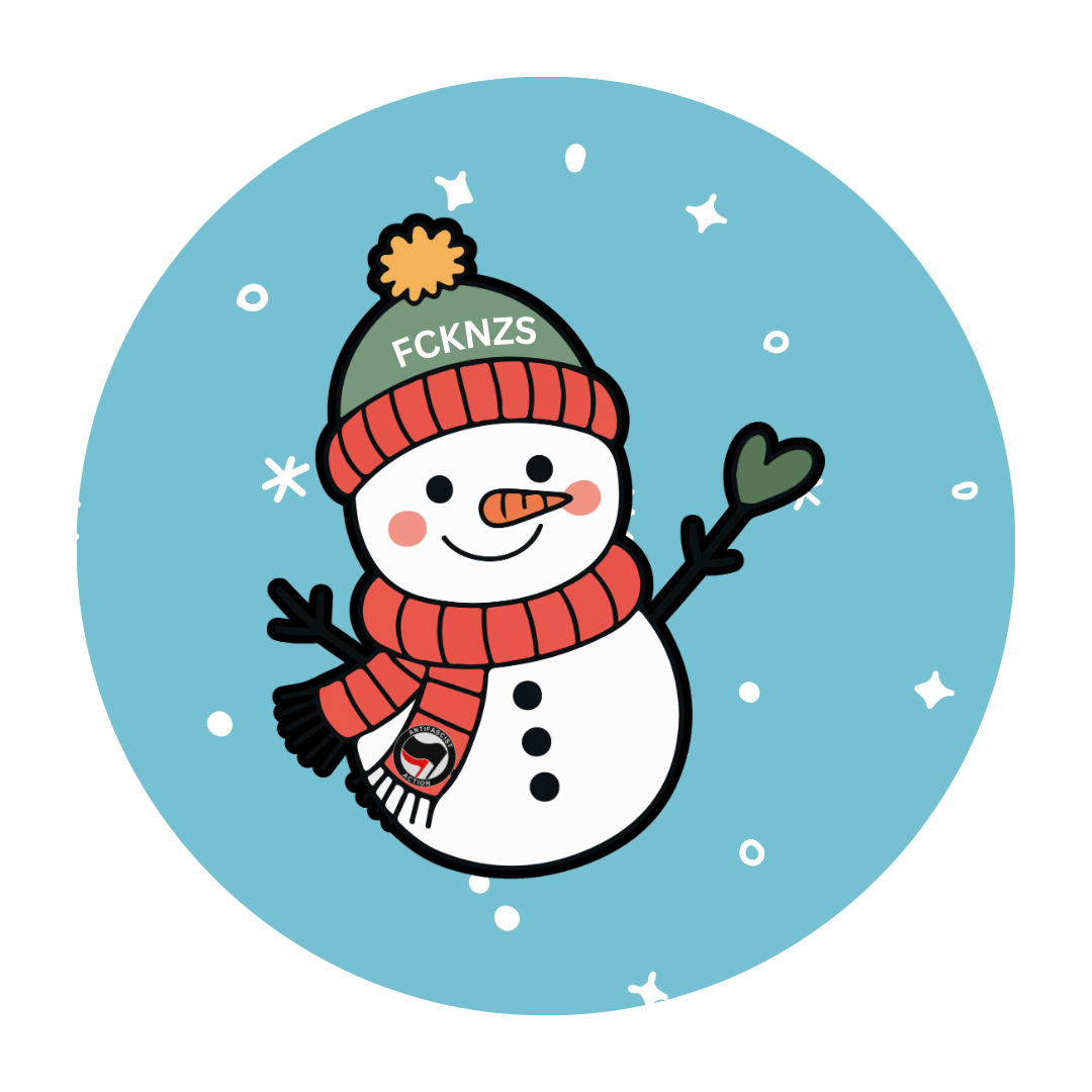 Button - Schneemann FCKNZS