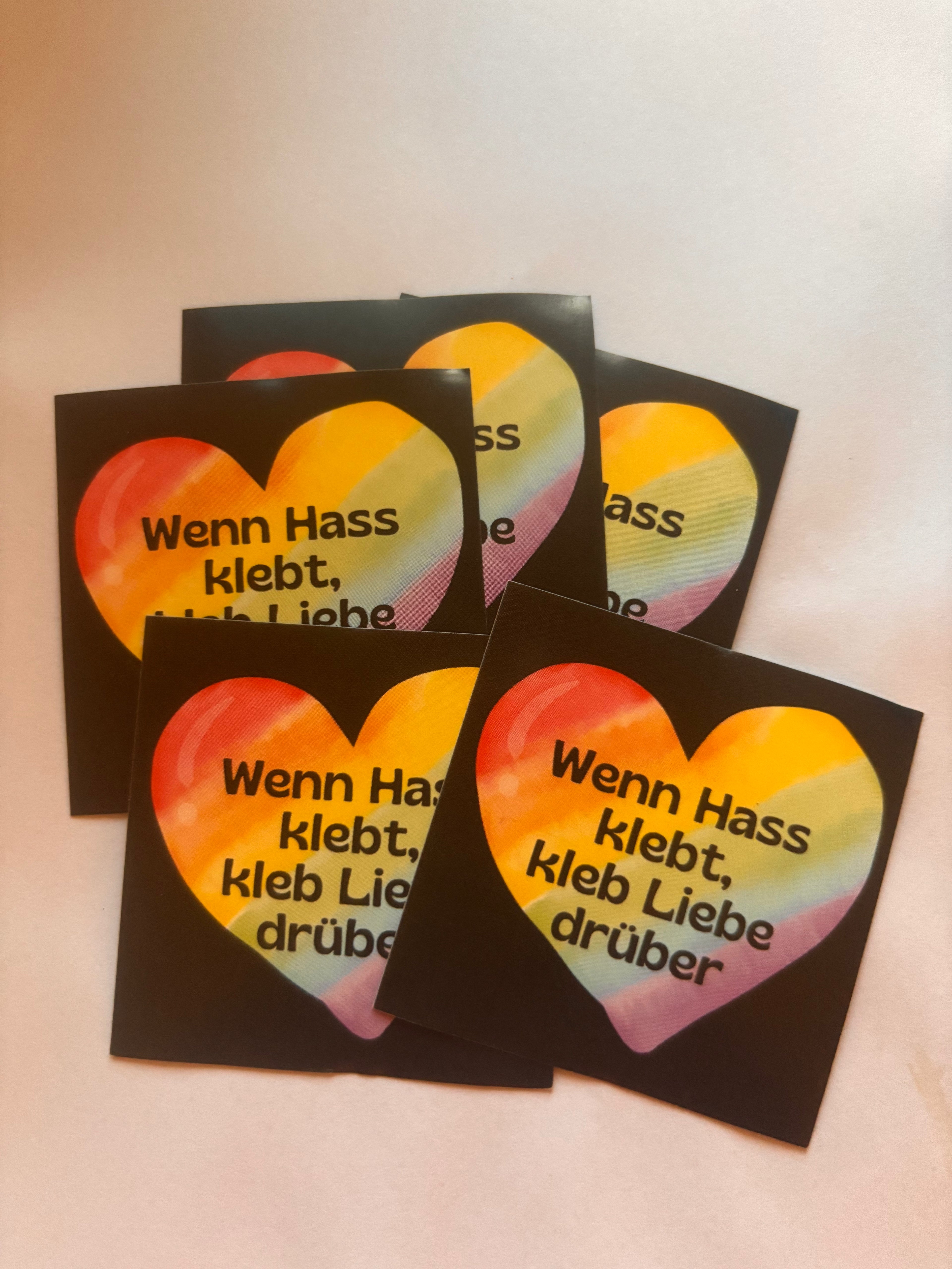 Aufkleber - Liebe statt Hass