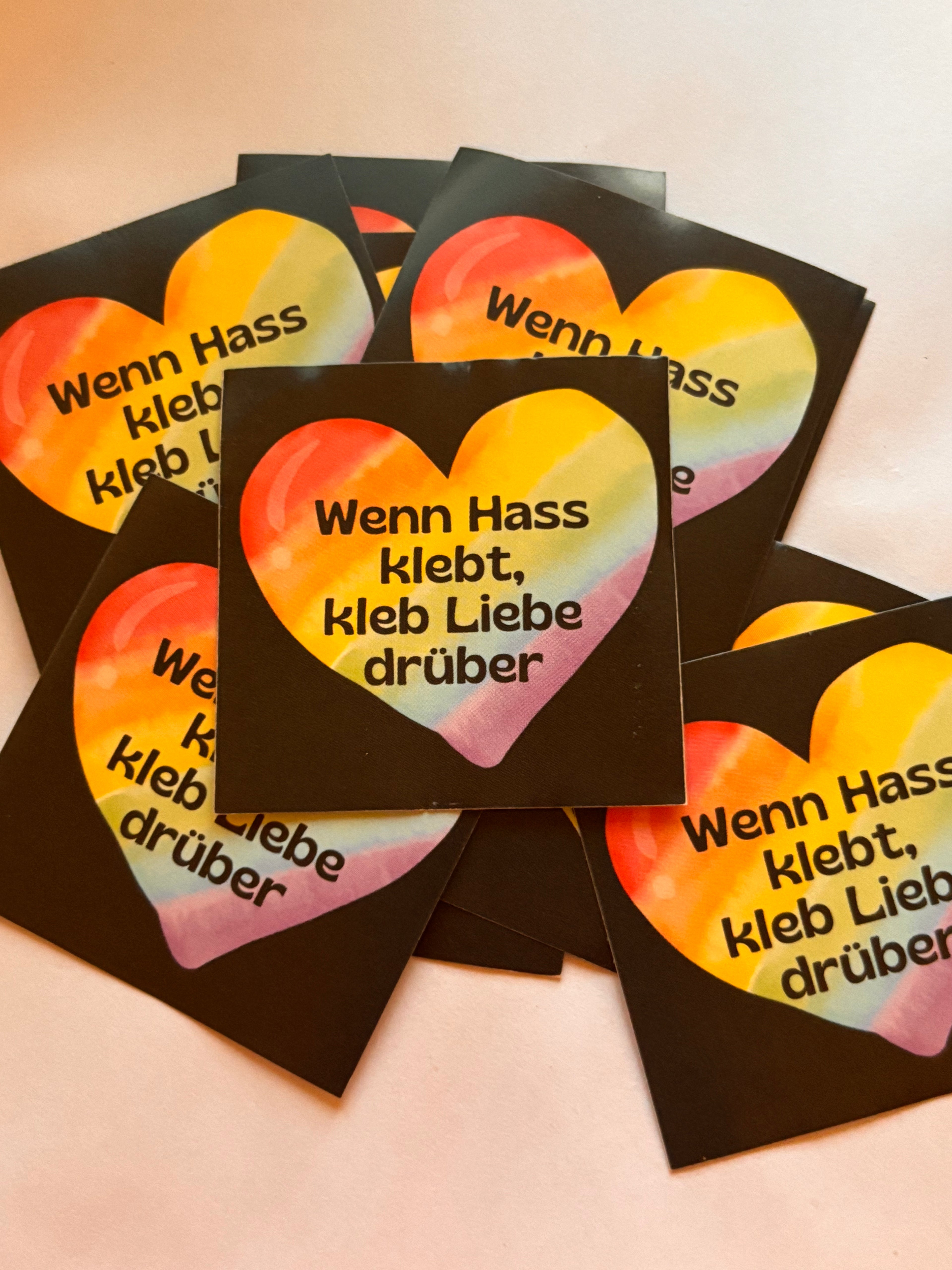 Aufkleber - Liebe statt Hass