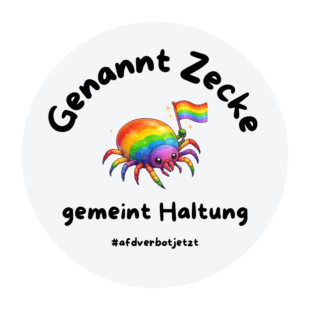 Button - Genannt Zecke gemeint Haltung